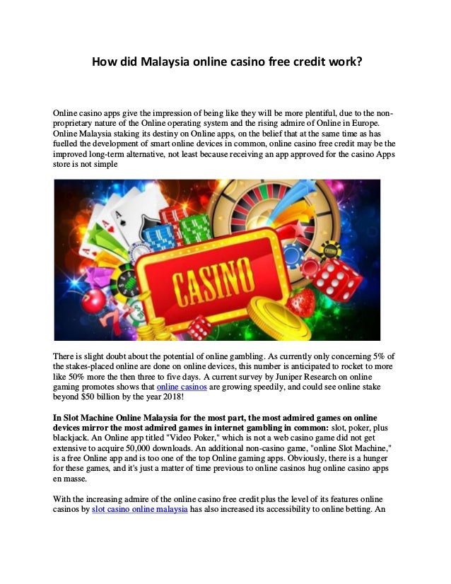 Latest Free Credit Malaysia Online Casino