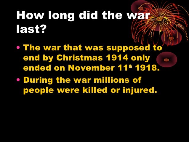 What year did World War I end?