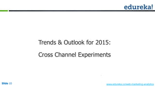 Slide 10 www.edureka.co/web-marketing-analyticsSlide 10
Trends & Outlook for 2015:
Cross Channel Experiments
 