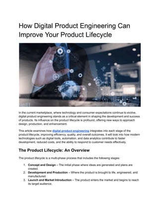 How Digital Product Engineering Can Improve Your Product Lifecycle | PDF