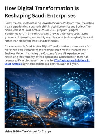 How Digital Transformation Is Reshaping Saudi Enterprises | PDF