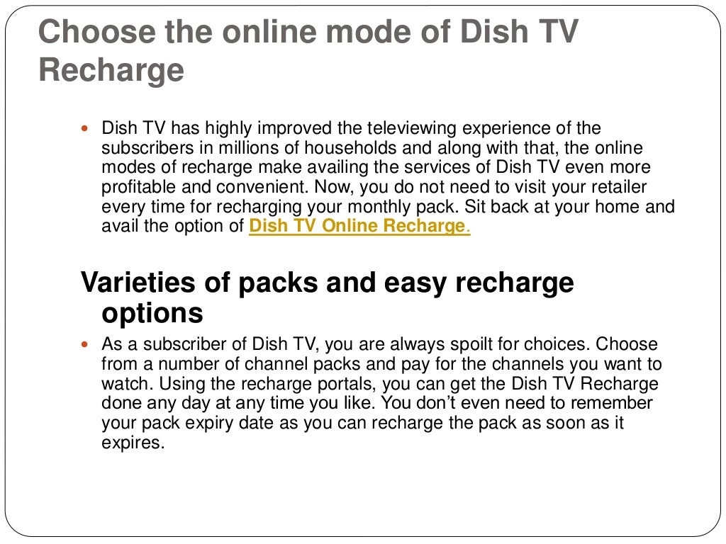 How dish tv online recharge enriches the televiewing