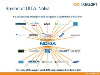 Spread of DITA: Nokia
 