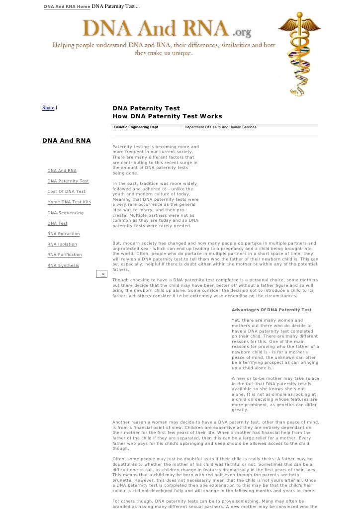 how dna paternity test works dna paternity testing how it works