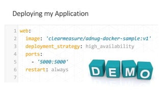 Deploying my Application
 