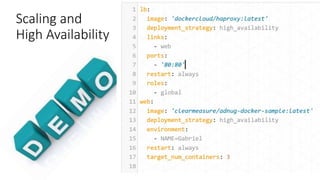 Scaling and
High Availability
 