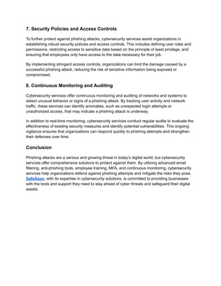 How Do Cybersecurity Services Protect Against Phishing Attacks | PDF