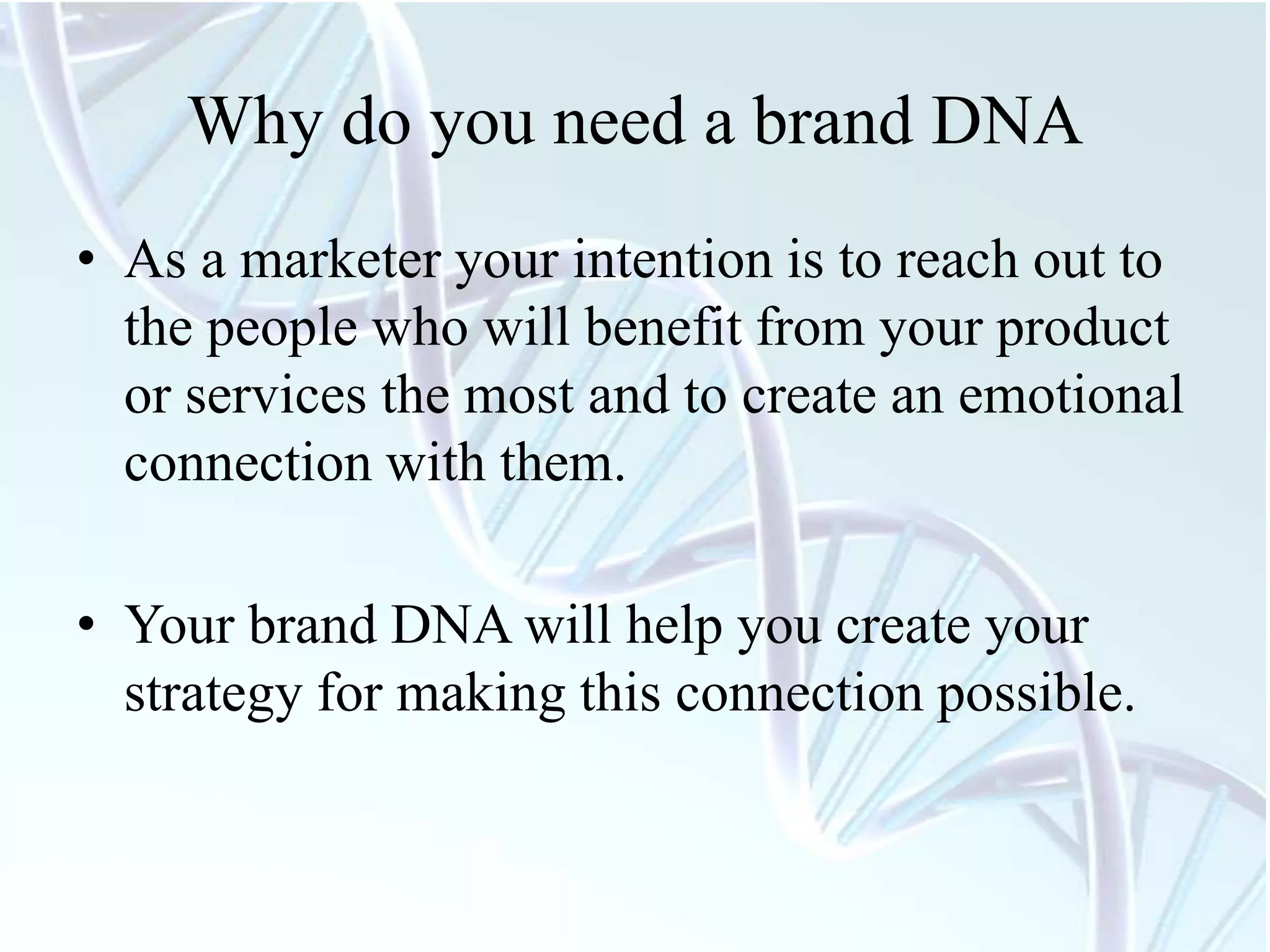 How do you decode your brand's dna | PPT