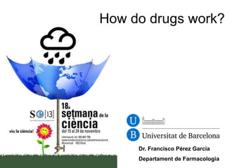 How do drugs work?

Dr. Francisco Pérez García
Departament de Farmacologia

 