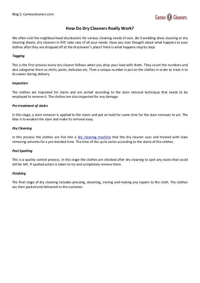 How Do Dry Cleaners Really Work?