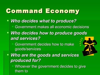 How do economic systems answer the basic economic questions | PPT