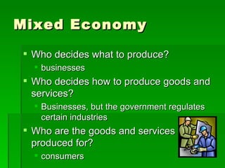 How Do Economic Systems Answer The Basic Economic Questions Ppt