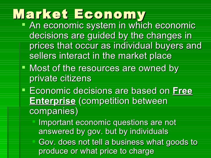 what is the market economy essay