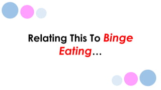 Relating This To Binge
Eating…
 