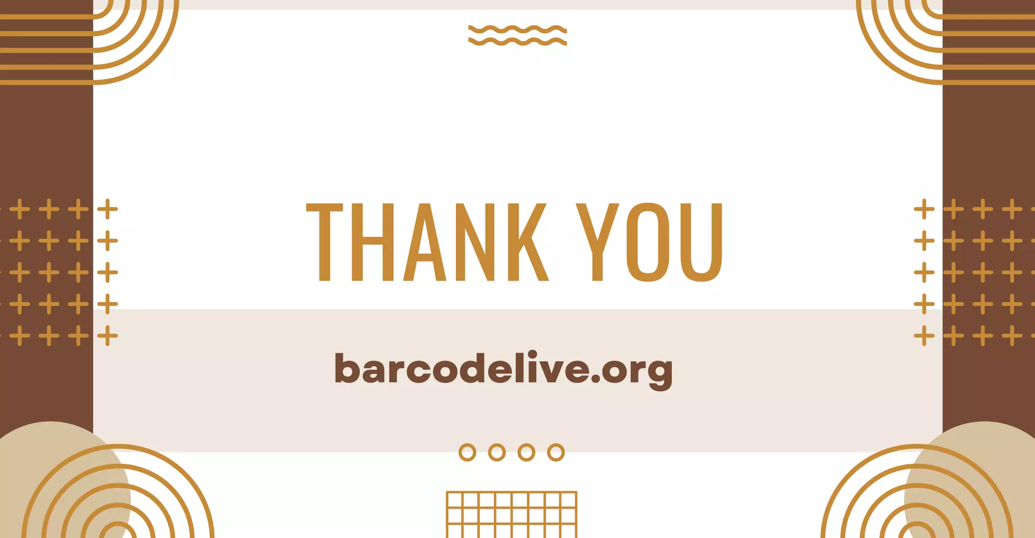THANK YOU
barcodelive.org
 