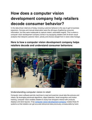 How does a computer vision development company help retailers decode ...