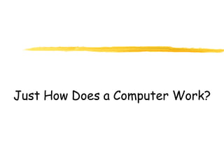 Just How Does a Computer Work?
 