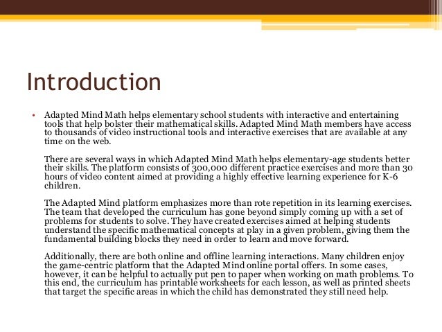 pix Adaptive Math Adapted Mind slideshare