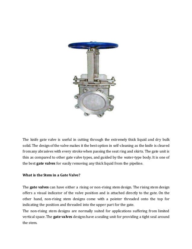 How does a gate valve work