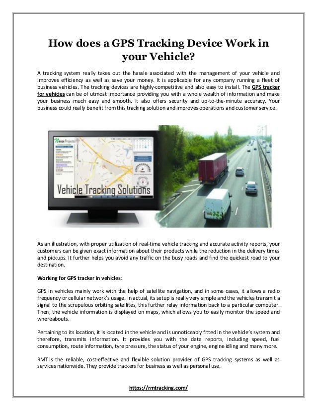How does a gps tracking device work in your vehicle
