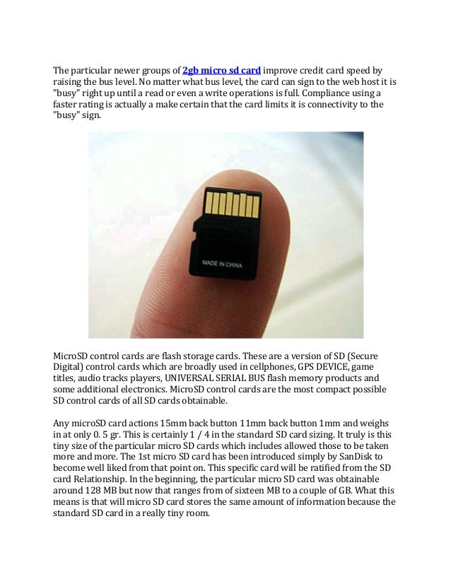 How Does A Micro SD Cards Work