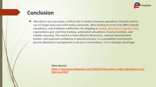 How Does an Online Attendance Solution USA Improve Accuracy.pptx