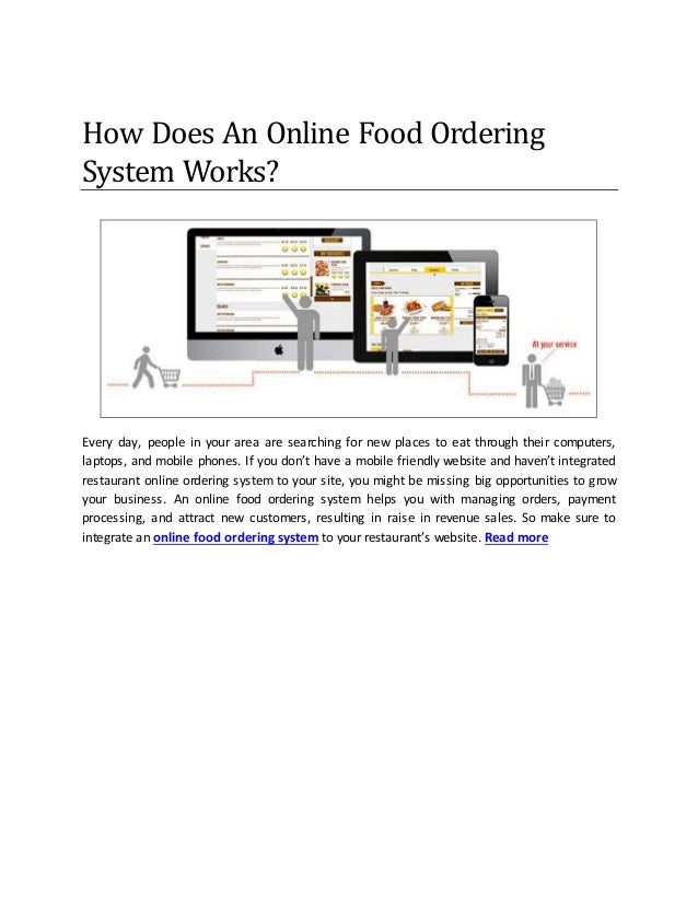 How does an online food ordering system works