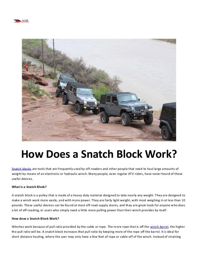 How Does a Snatch Block Work?