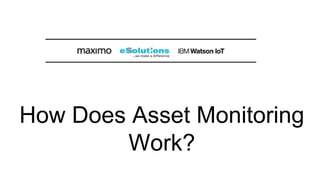 How Does Asset Monitoring
Work?
 