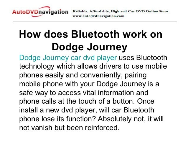 How does bluetooth work on dodge journey
