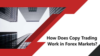 How Does Copy Trading
Work in Forex Markets?
 