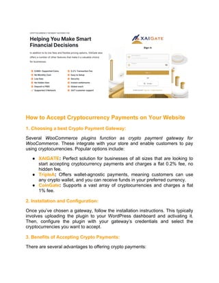 How Does Cryptocurrency Payment Gateway Work Pdf