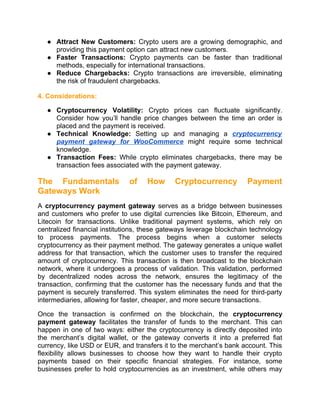 How Does Cryptocurrency Payment Gateway Work Pdf