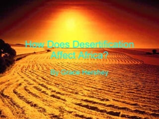 How Does Desertification Affect Africa? By Grace Hershey 