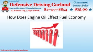 How Does Engine Oil Effect Fuel Economy
 