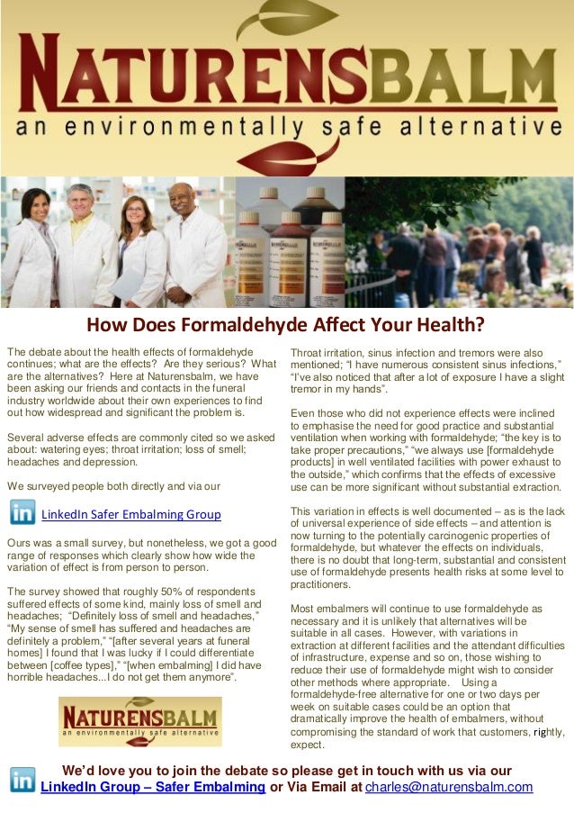 How does formaldehyde affect your health
