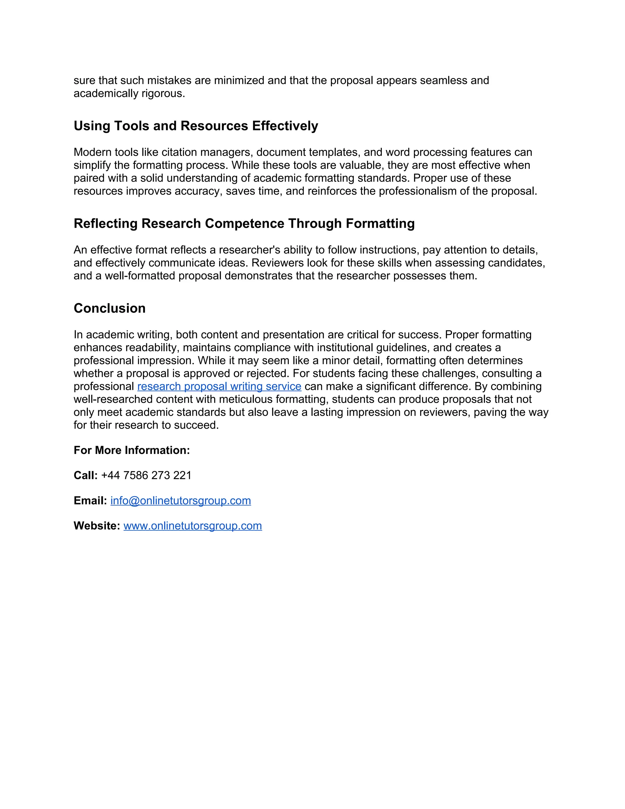 How Does Formatting Influence Research Proposal Writing.docx