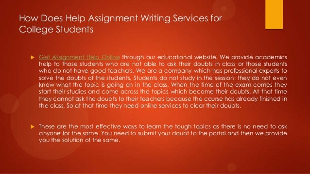 College Assignment Help Online - Any Subject You Need