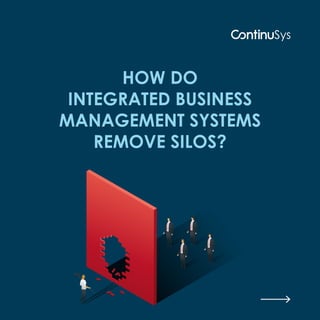 HOW DO
INTEGRATED BUSINESS
MANAGEMENT SYSTEMS
REMOVE SILOS?
 