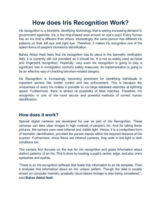 How does iris recognition work pdf