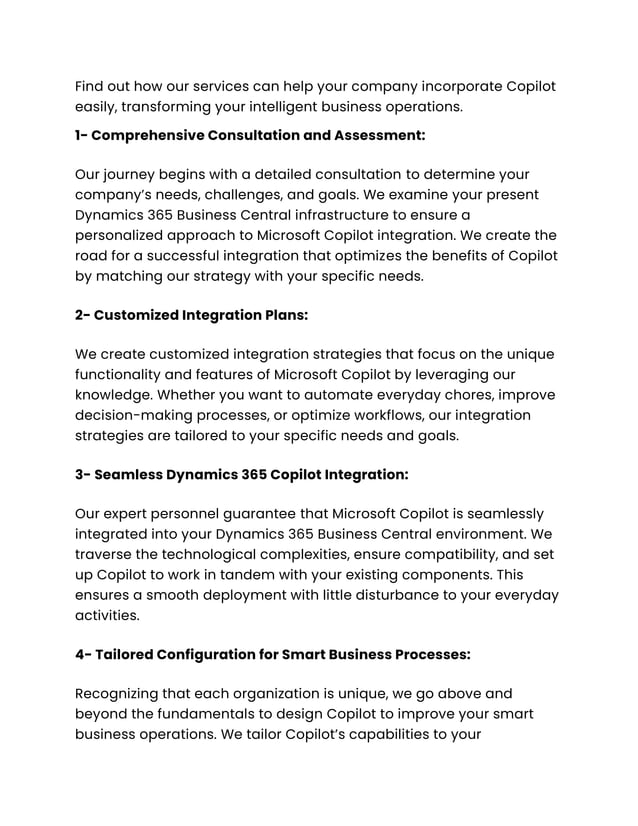 Microsoft Copilot Transformation in Dynamics 365 Business Central | PDF