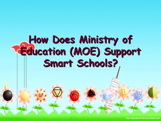 How Does Ministry ofHow Does Ministry of
Education (MOE) SupportEducation (MOE) Support
Smart Schools?Smart Schools?
 