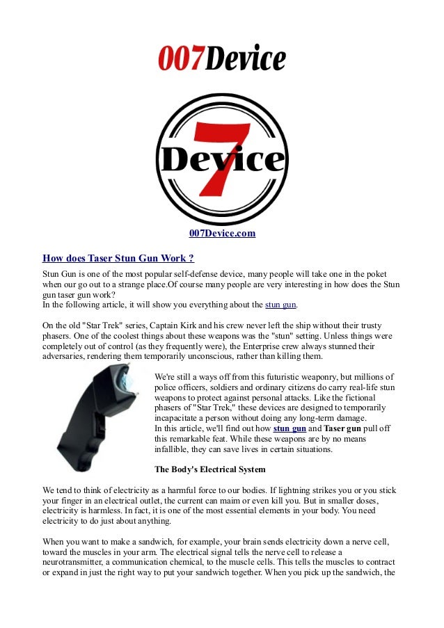 How does Taser Stun Gun Work