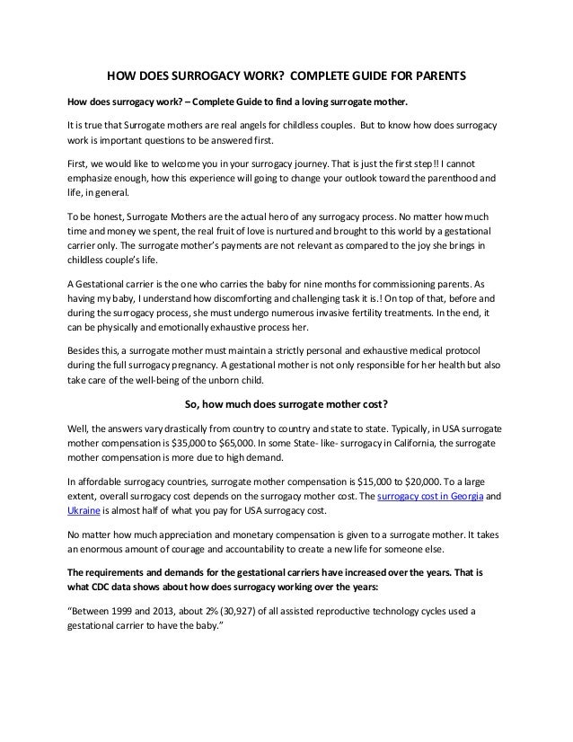 How does surrogacy work