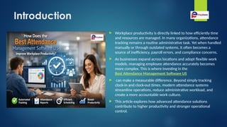How Does the Best Attendance Management Software US Improve Workplace ...