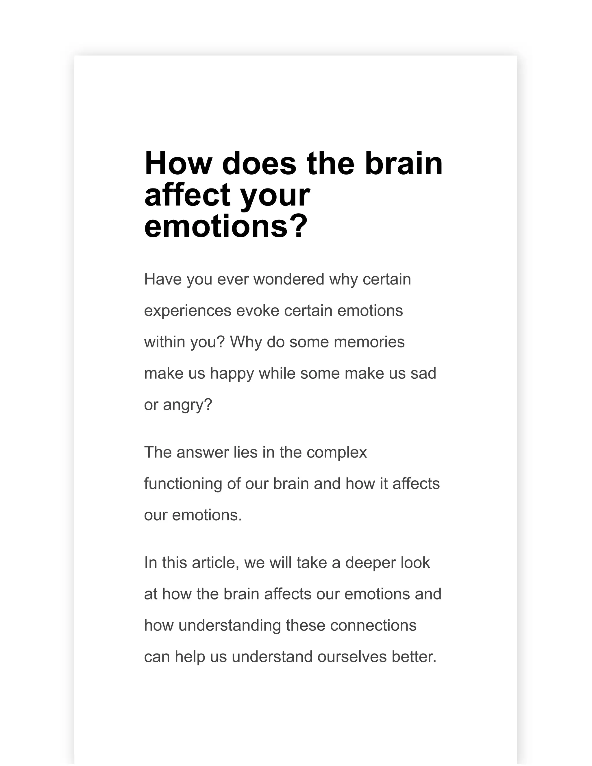How does the brain affect your emotions.pdf | Brain and Nervous System ...