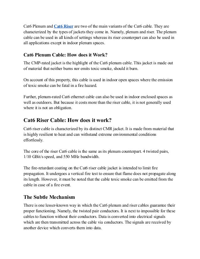 How Does the Cat6 Plenum and Riser Cables Work.pdf