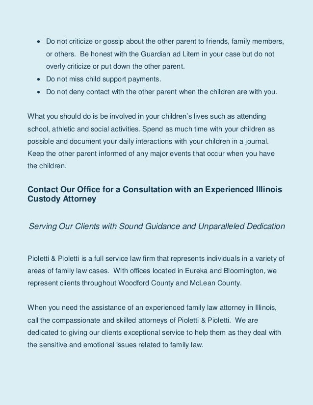 How Does the Judge Decide Custody Issues in Illinois?