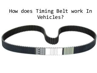 How does Timing Belt work In
Vehicles?
 