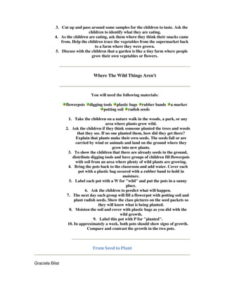 How Does Your Garden Grow Math Unit | PDF